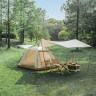 Палатка NATUREHIKE ANGO PICNIC CNK2450WS021 c навесом, бежевая c черным 6976023922817