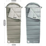 Ультралёгкий спальный мешок NATUREHIKE NH20MSD02 M300 хлопковый с капюшоном весна осень зеленый, молния слева 6975641886686